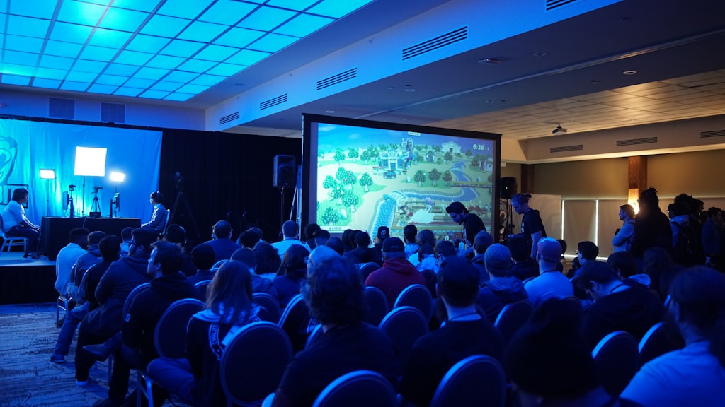 Professional training session with presentation